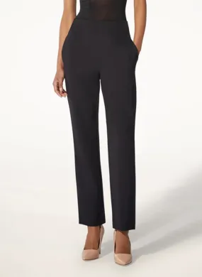 WOLFORD Pantalón de pinzas slim en negro
